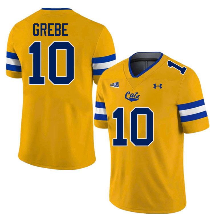 #10 Bryce Grebe Montana State Bobcats Jerseys Football Uniforms Stitched-Navy